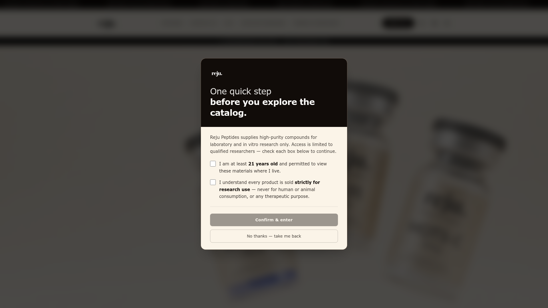 Rejupeptides website preview