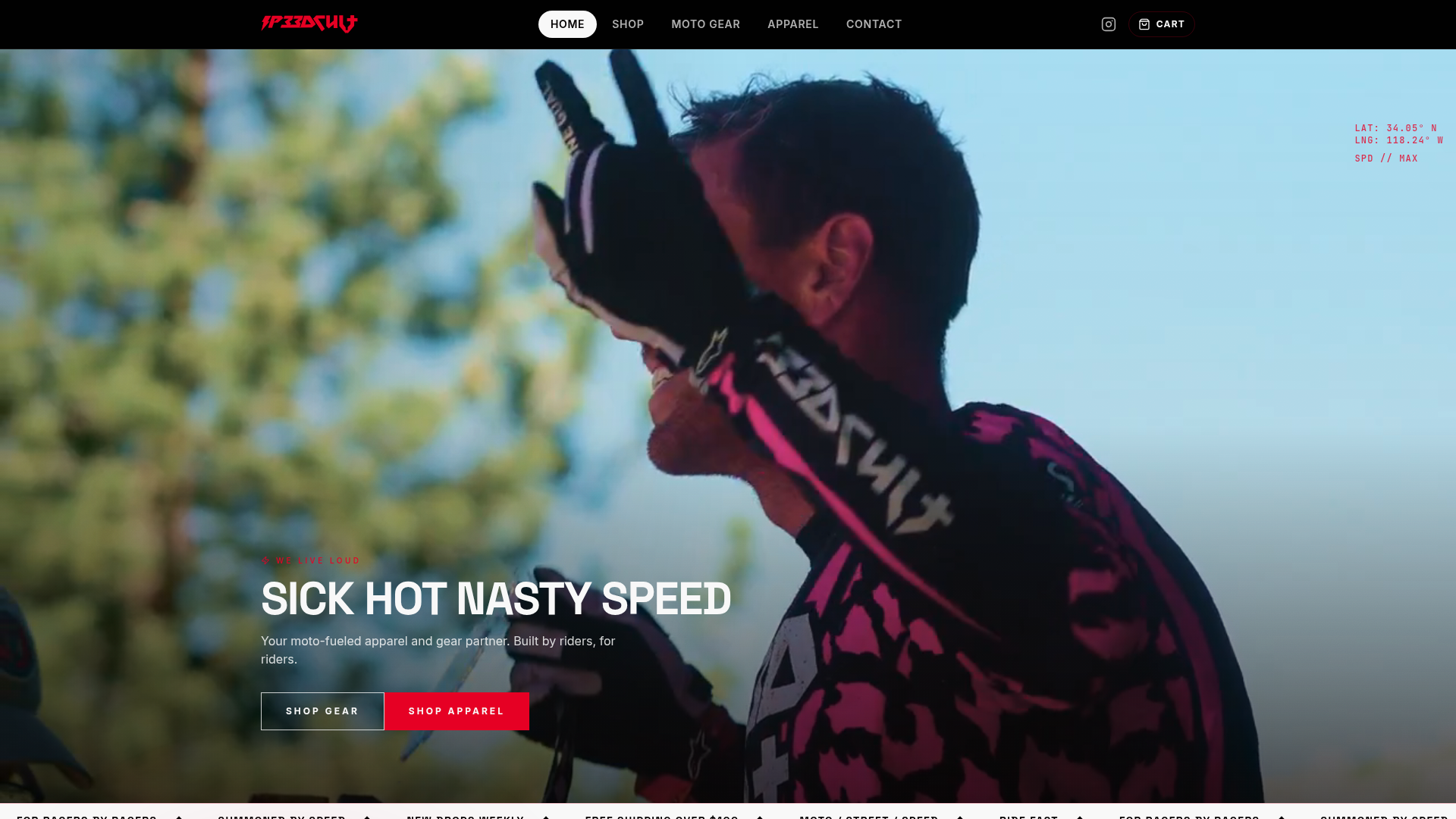 SP33DCULT website preview